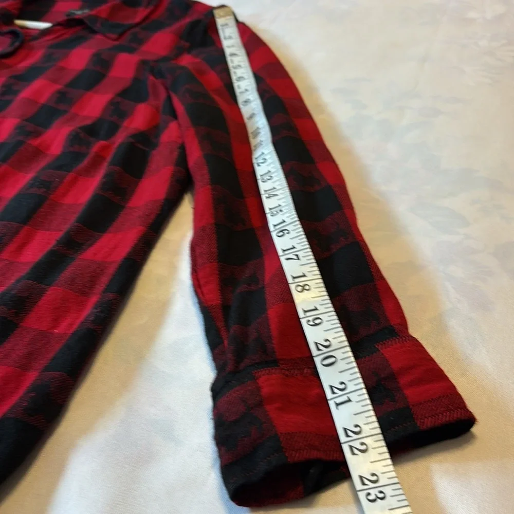 Talbots Red Buffalo Plaid Scottie Dogs Stretch Shirt Size 2X